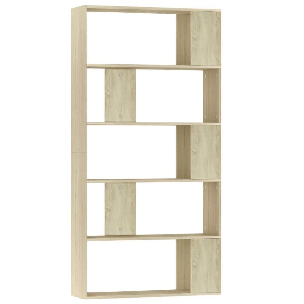 vidaXL Bokhylla/Rumsavdelare sonoma-ek 80x24x159 cm spånskiva