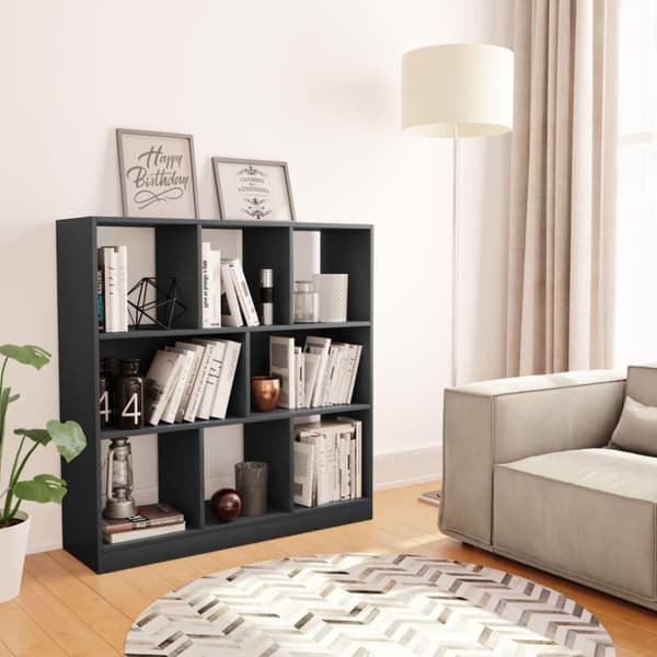 vidaXL bogreol 97,5x29,5x100 cm konstrueret træ grå