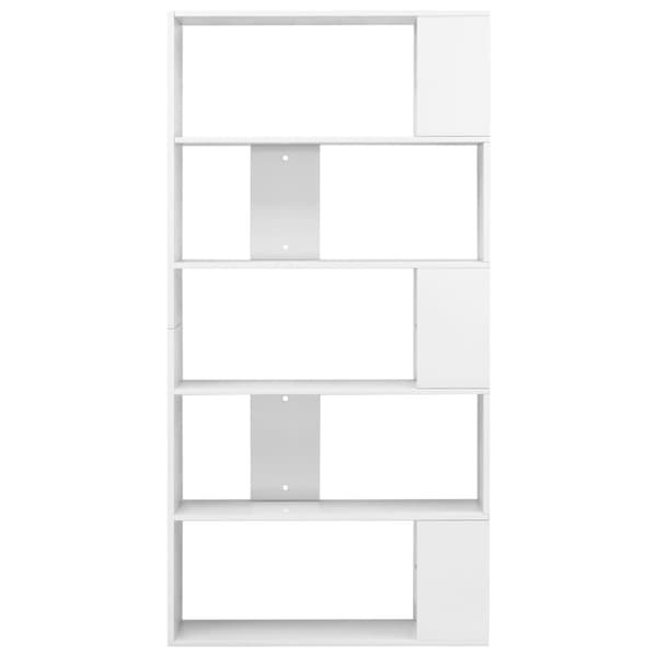 vidaXL Reol/rumdeler 80 x 24 x 159 cm spånplade hvid højglans