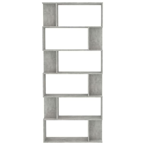 vidaXL Reol/rumdeler 80x24x192 cm spånplade betongrå