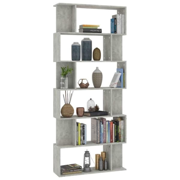 vidaXL Reol/rumdeler 80x24x192 cm spånplade betongrå
