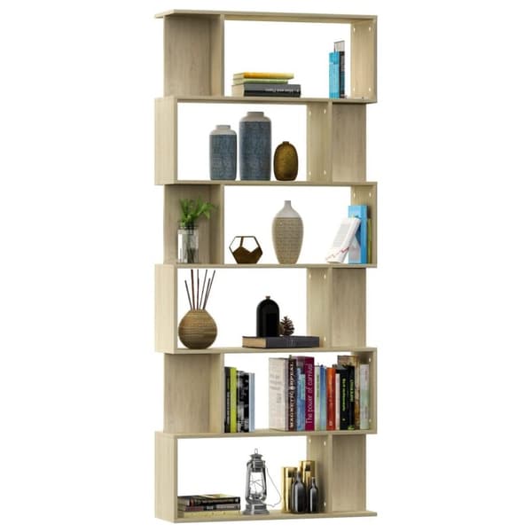vidaXL bogreol/rumdeler 80x24x192 cm konstrueret træ sonoma-eg