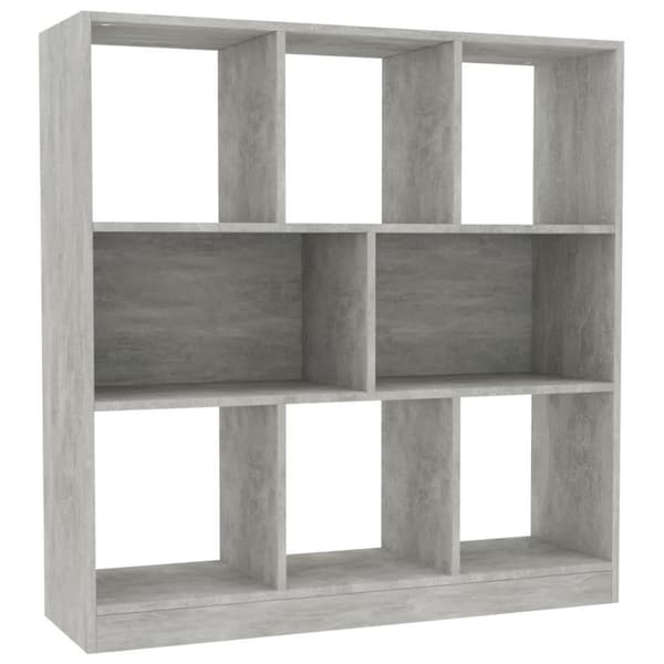 vidaXL bogreol 97,5x29,5x100 cm konstrueret træ betongrå