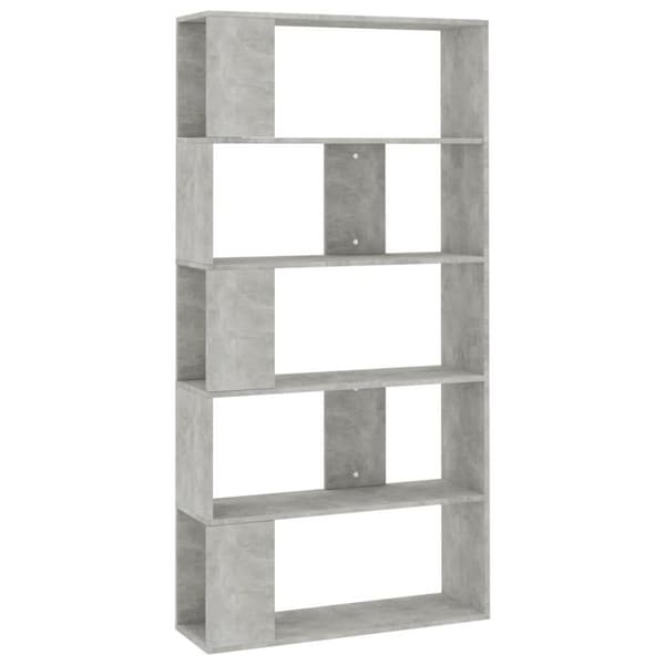 vidaXL Reol/rumdeler 80 x 24 x 159 cm spånplade betongrå