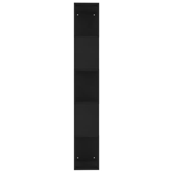 vidaXL Reol/rumdeler 45 x 24 x 159 cm spånplade sort