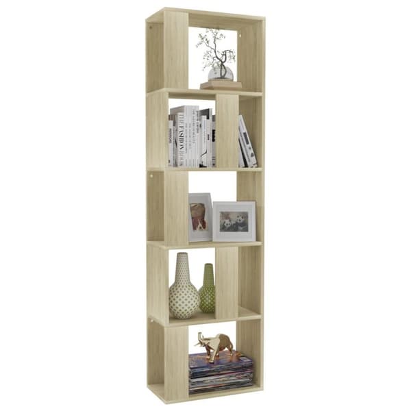 vidaXL Reol/rumdeler 45x24x159 cm spånplade sonoma-egetræsfarvet