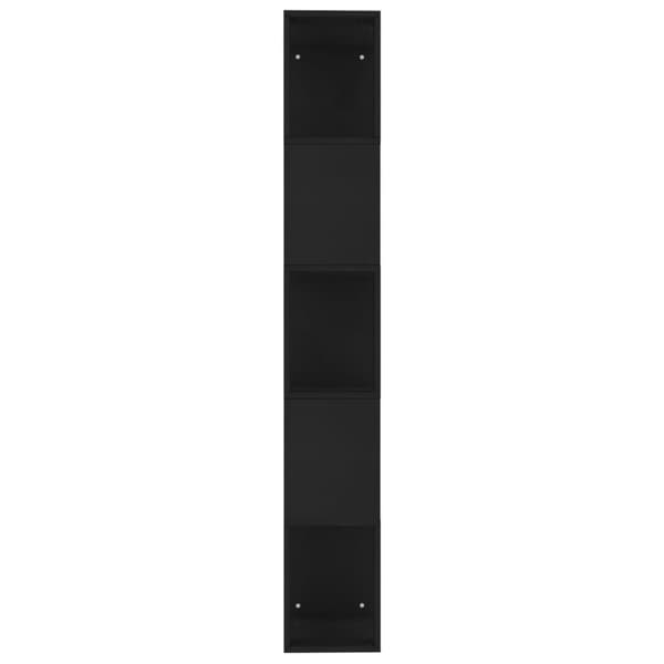 vidaXL Bokhylle/Romdeler svart 45x24x159 cm sponplate
