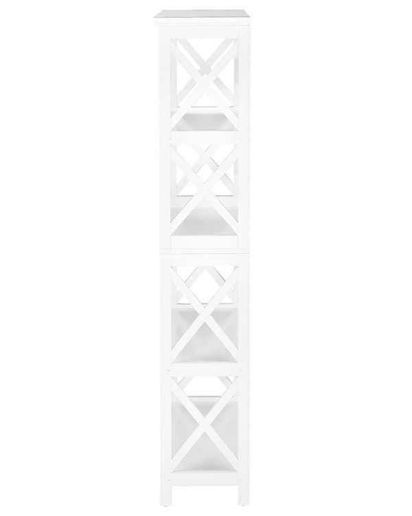 Reol Hvid Mat Træ 152 x 80 cm Bogreol med 5 Hylder Opbevaring til Stue Moderne stil Boghylde til Kontor Stue Soveværelse Opbevaringsreol Dekor