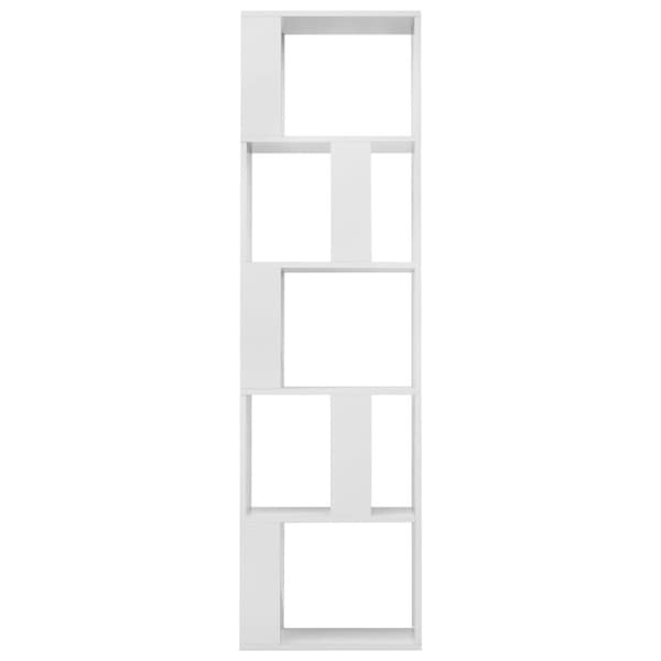 vidaXL Reol/rumdeler 45 x 24 x 159 cm spånplade hvid højglans