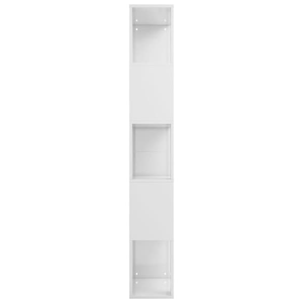 vidaXL Reol/rumdeler 45 x 24 x 159 cm spånplade hvid højglans