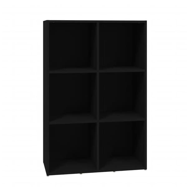 vidaXL bogreol/skænk 66x30x98 cm konstrueret træ sort
