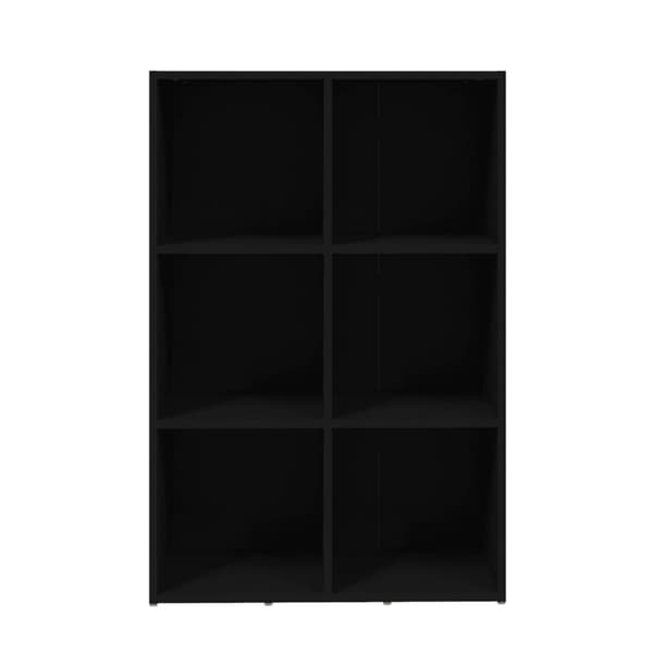 vidaXL bogreol/skænk 66x30x98 cm konstrueret træ sort