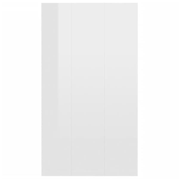 vidaXL bogreol/skænk 66x30x98 cm konstrueret træ hvid højglans