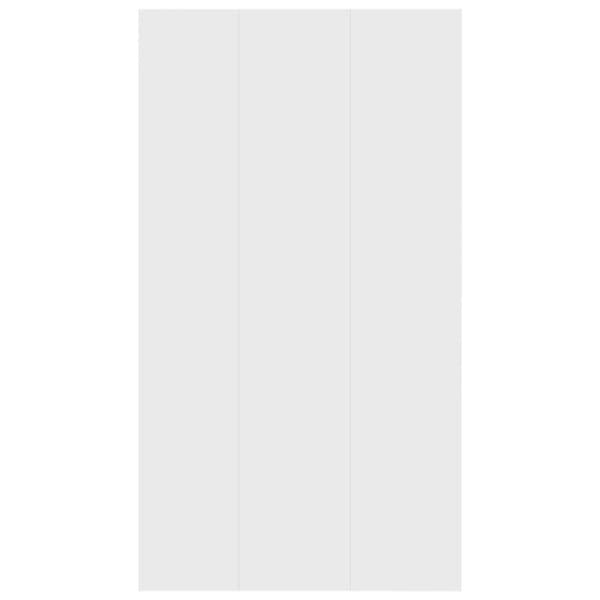 vidaXL Bokhylle/skjenk hvit 66x30x98 cm konstruert tre