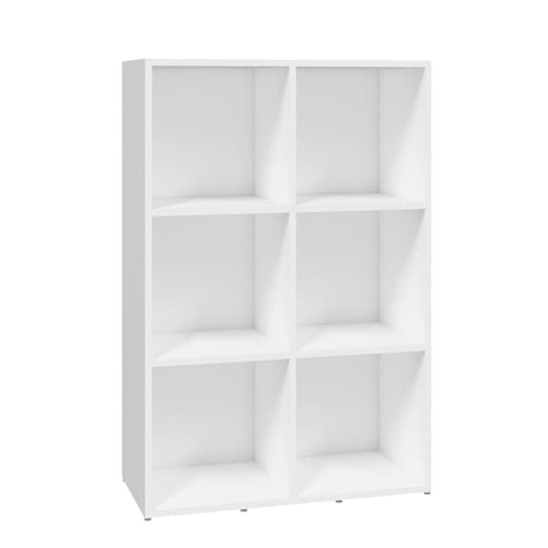 vidaXL Bokhylle/skjenk hvit 66x30x98 cm konstruert tre
