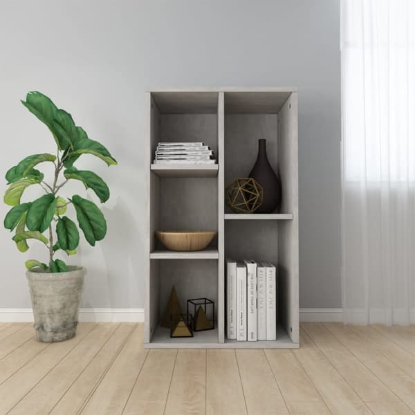 vidaXL Reol/skænk 50x25x80 cm spånplade betongrå