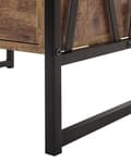 Miniatyrbillede 10 af 11: Reol Mørkt Træ Sort Metal Stel 101 x 56 cm Lav Bogreol med Skuffe Hylde Opbevaring Industriel stil til Kontor Stue Indendørs Tilbehør