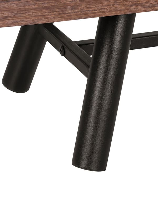 Kirjahylly vaalea puu lastulevy metallijalat 97 x 36 x 131 cm laatikoilla kaapilla neljä hyllyä moderni