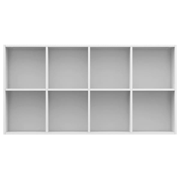 vidaXL Reol/skænk hvid højglans 66 x 30 x 130 cm spånplade