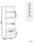 Miniatyrbillede 3 af 11: Reol Brunt Sort Træ Spånplade 163 cm Lade Stil
