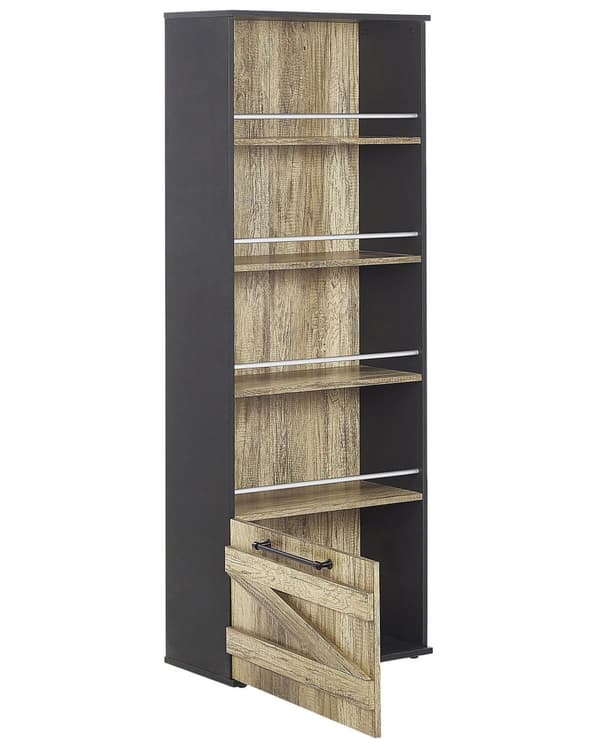 Reol Brunt Sort Træ Spånplade 163 cm Lade Stil