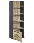 Miniatyrbillede 5 af 11: Reol Brunt Sort Træ Spånplade 163 cm Lade Stil