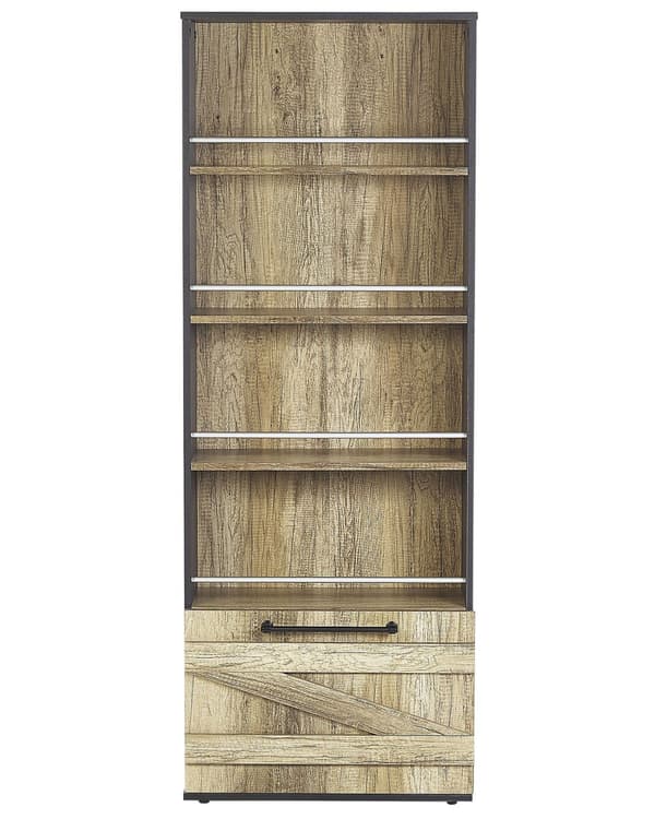 Reol Brunt Sort Træ Spånplade 163 cm Lade Stil