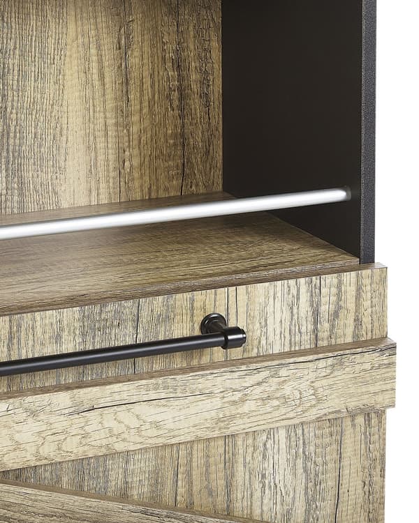 Reol Brunt Sort Træ Spånplade 163 cm Lade Stil