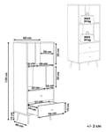 Miniatyrbillede 3 af 9: Bogreol Lyst Træ Hvid MDF 139 x 60 x 40 cm Reol med Opbevaring Skuffer Hylder Moderne Opbevaringsreoler til Stue med Soft Close Mekanisme
