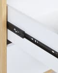 Miniatyrbillede 7 af 9: Bogreol Lyst Træ Hvid MDF 139 x 60 x 40 cm Reol med Opbevaring Skuffer Hylder Moderne Opbevaringsreoler til Stue med Soft Close Mekanisme