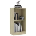 Miniatyrbilde 3 av 8: vidaXL Bokhylle sonoma eik 40x24x75 cm sponplate