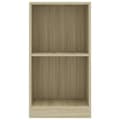 Miniatyrbilde 4 av 8: vidaXL Bokhylle sonoma eik 40x24x75 cm sponplate