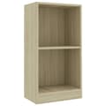 Miniatyrbilde 1 av 8: vidaXL Bokhylle sonoma eik 40x24x75 cm sponplate