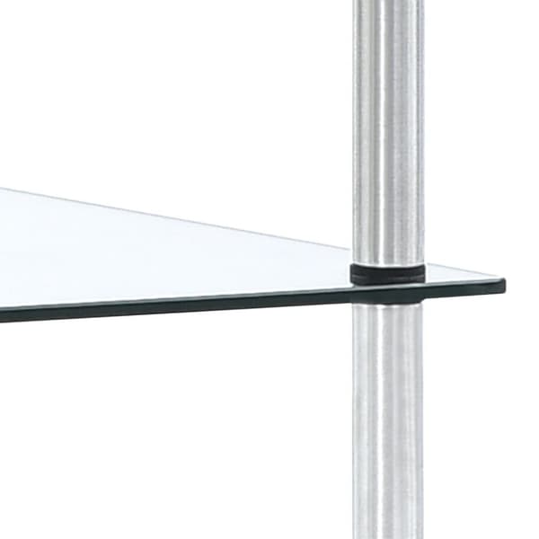 vidaXL Hylle 4 etasjer gjennomsiktig 40x40x100 cm herdet glass
