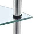 Miniatyrbilde 4 av 7: vidaXL Hylle 5 etasjer gjennomsiktig 30x30x130 cm herdet glass