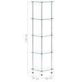 Miniatyrbilde 6 av 7: vidaXL Hylle 5 etasjer gjennomsiktig 30x30x130 cm herdet glass