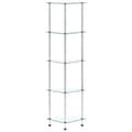 Miniatyrbilde 2 av 7: vidaXL Hylle 5 etasjer gjennomsiktig 30x30x130 cm herdet glass