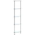 Miniatyrbilde 1 av 7: vidaXL Hylle 5 etasjer gjennomsiktig 30x30x130 cm herdet glass
