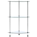 Miniatyrbild 2 av 7: vidaXL Hylla 3 hyllplan transparent 30x30x67 cm härdat glas