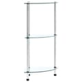Miniatyrbild 1 av 7: vidaXL Hylla 3 hyllplan transparent 30x30x67 cm härdat glas
