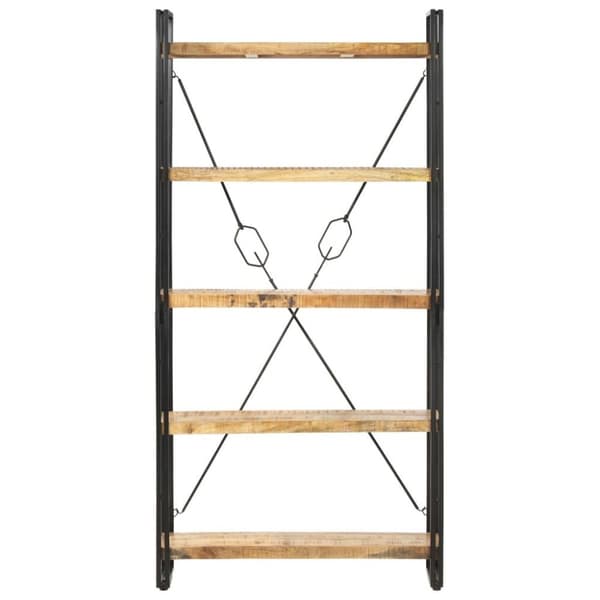 vidaXL Bokhylle 5 etasjer 90x30x180 cm heltre mango