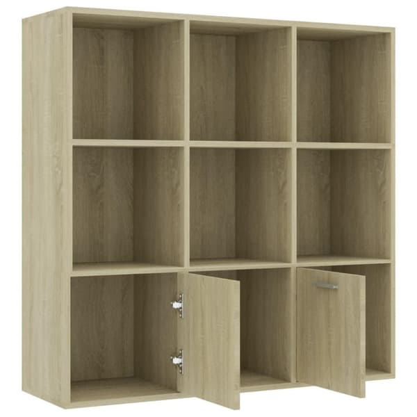 vidaXL Bokhylle sonoma eik 98x30x98 cm konstruert tre