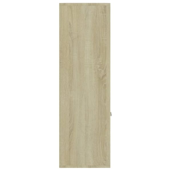 vidaXL Bokhylle sonoma eik 98x30x98 cm konstruert tre