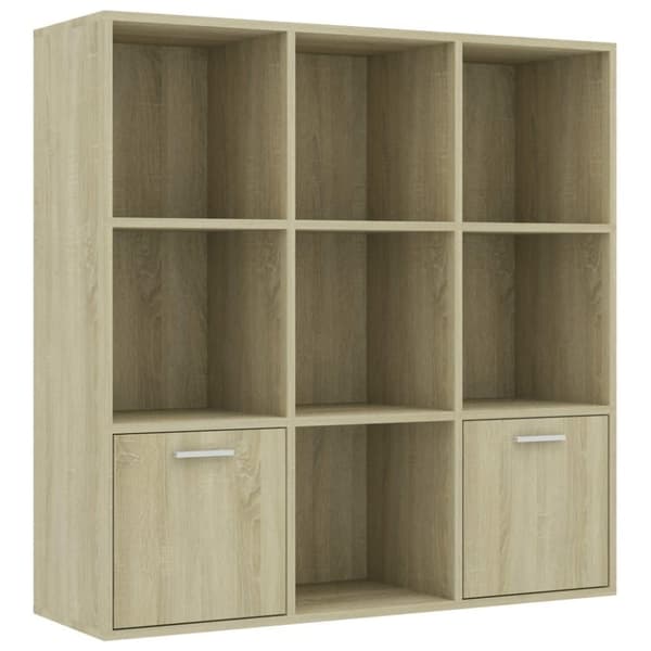 vidaXL Bokhylle sonoma eik 98x30x98 cm konstruert tre