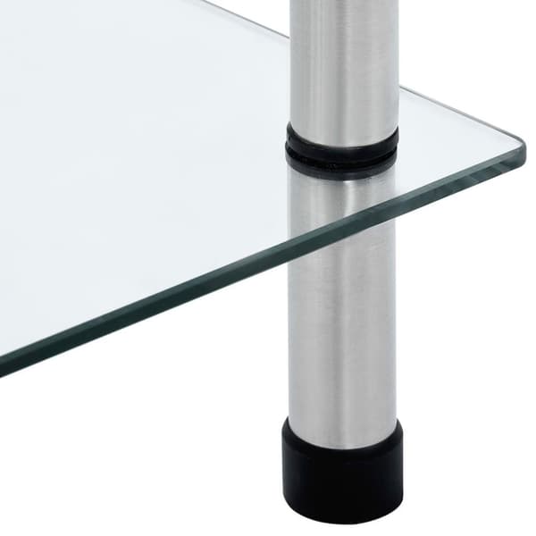 vidaXL Hylle 6 etasjer gjennomsiktig 40x40x160 cm herdet glass