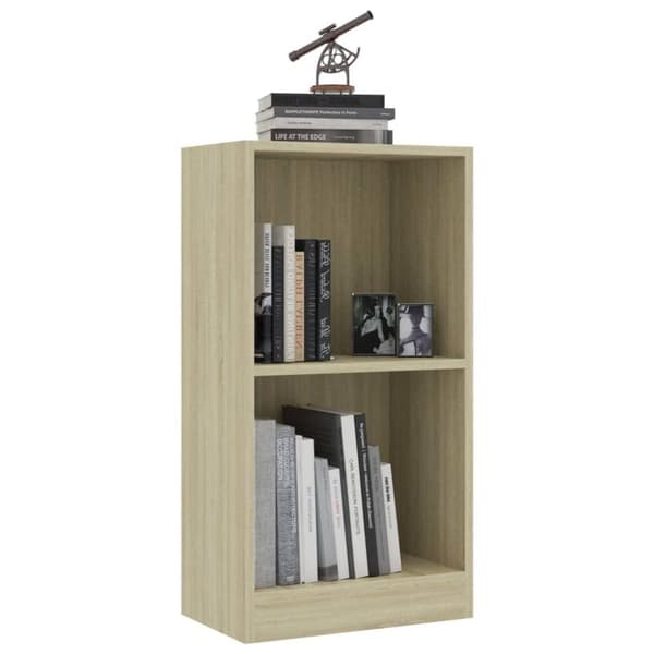 vidaXL Bogreol/reol 40 x 24 x 75 cm spånplade sonoma-eg change