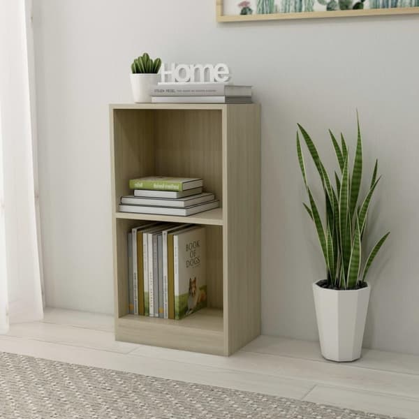 vidaXL Bogreol/reol 40 x 24 x 75 cm spånplade sonoma-eg change