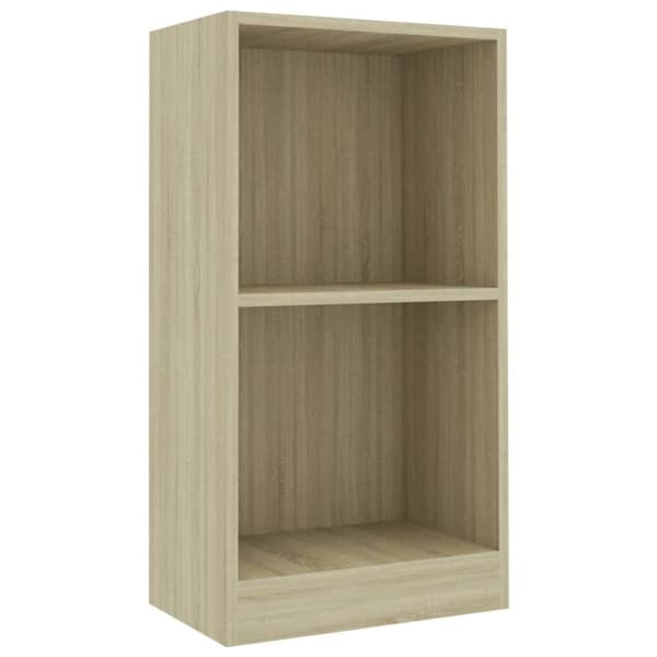 vidaXL Bogreol/reol 40 x 24 x 75 cm spånplade sonoma-eg change
