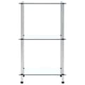 Miniatyrbillede 2 af 6: vidaXL reol 3 hylder 40x40x67 cm hærdet glas transparent