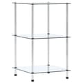 Miniatyrbillede 1 af 6: vidaXL reol 3 hylder 40x40x67 cm hærdet glas transparent